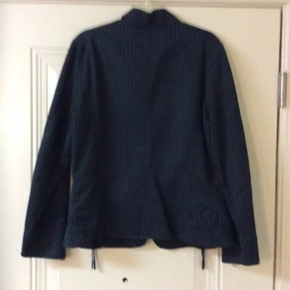 Banana Republic Black Striped Moto Jacket - XL - Picture 6 of 7